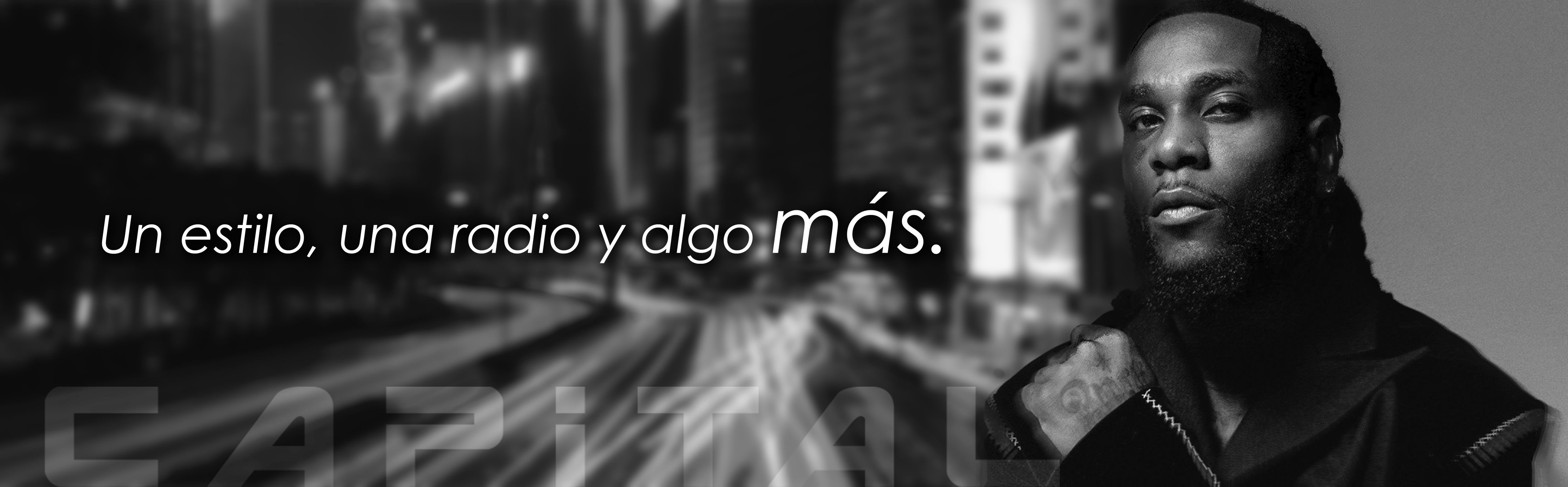 Banner de transmisión Black
